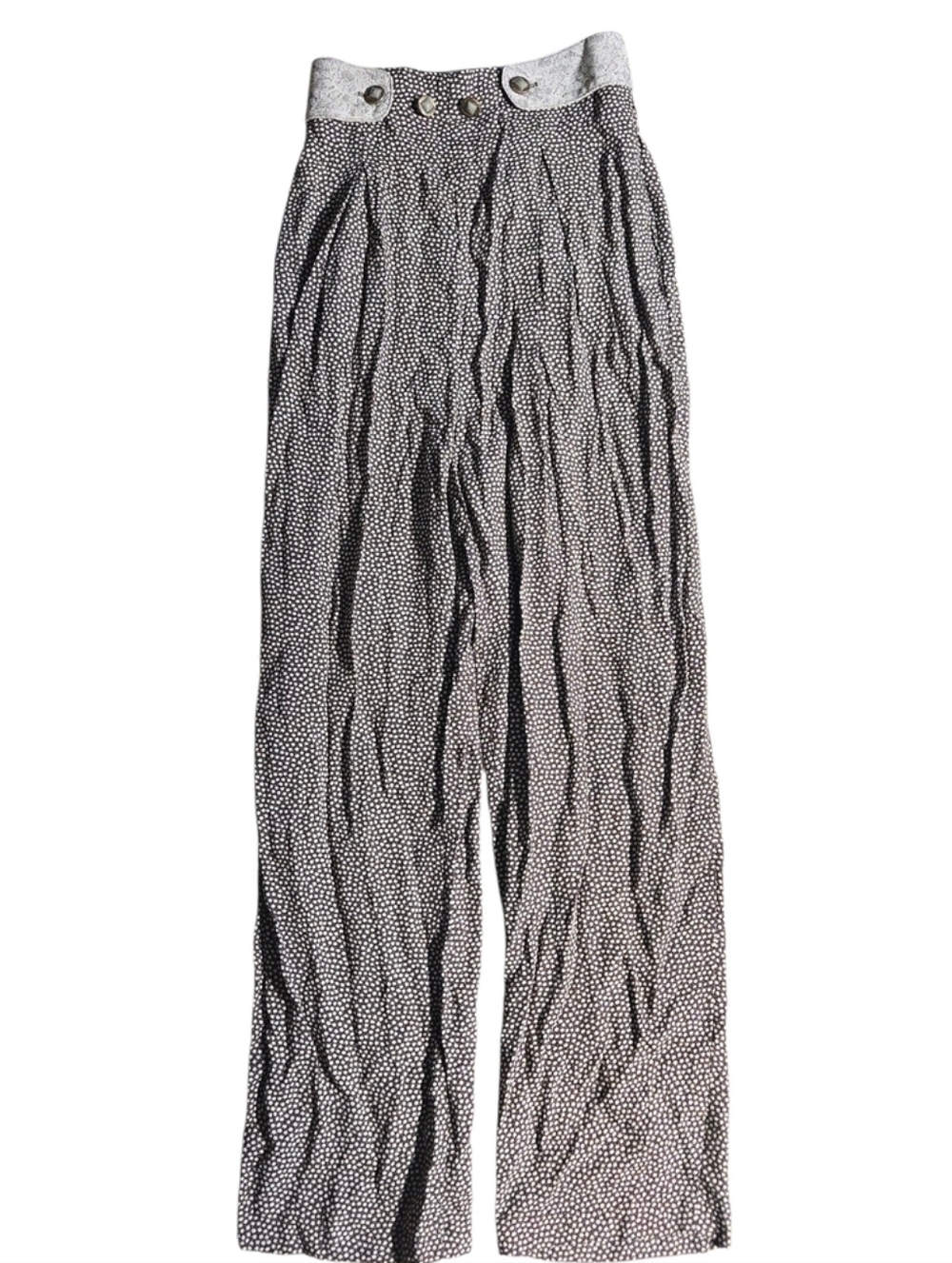 Marsha Brander for Componix Vintage Palazzo Pants Women 6 Brown With Dots